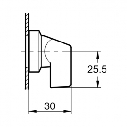 PB0-AJ21; Переключатель с фиксацией, без подсветки, удлиненная рукоятка, 2 положения 0-1, 1NO. (Черн