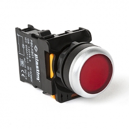 PB0-AA42; Кнопка управления, без подсветки, 1NC (Красный)