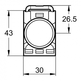 PB0-AA11; Кнопка управления, без подсветки, 1NO (Белый)