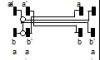 Krone Соединительный шнур 2/4, 4-х полюсный, с 2 штекерами 2/4, со скрещиванием жил а  и b, жил а и b  и жил b  и а 4м.