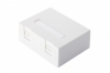 Eurolan Настенная коробка 2-портовая со шторками, белый