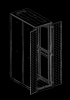 ЦМО Шкаф серверный напольный 45U (600  1200) дверь перфорированная, задние двойные перфорированные