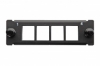 Eurolan Комплект наборная планка 4 порта для модулей keystone, фиксатор, провод заземления