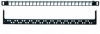 Eurolan Коммутационная панель 19” наборная, UTP, 0,5U, 24 порта, черный
